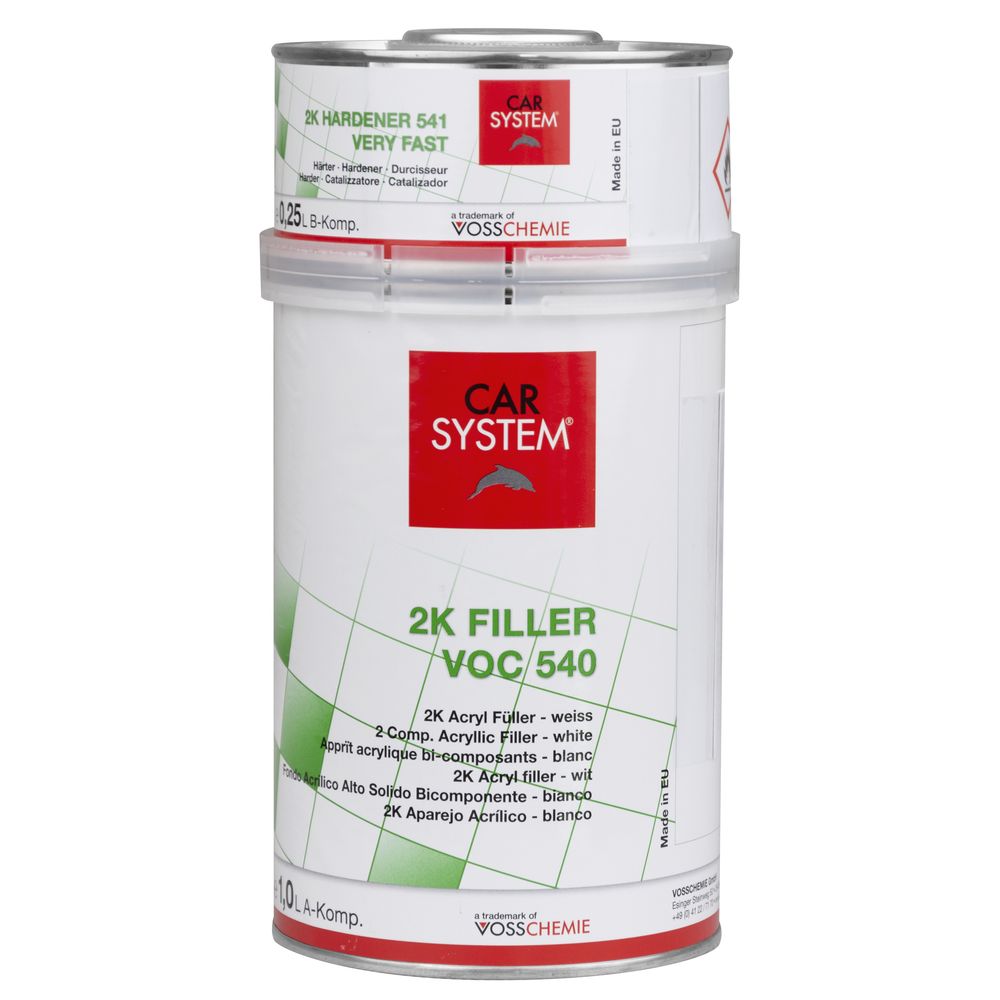 2K Füller 540  VOC A+B Komp. Extra kurz 1,25l  